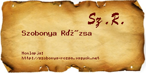 Szobonya Rózsa névjegykártya